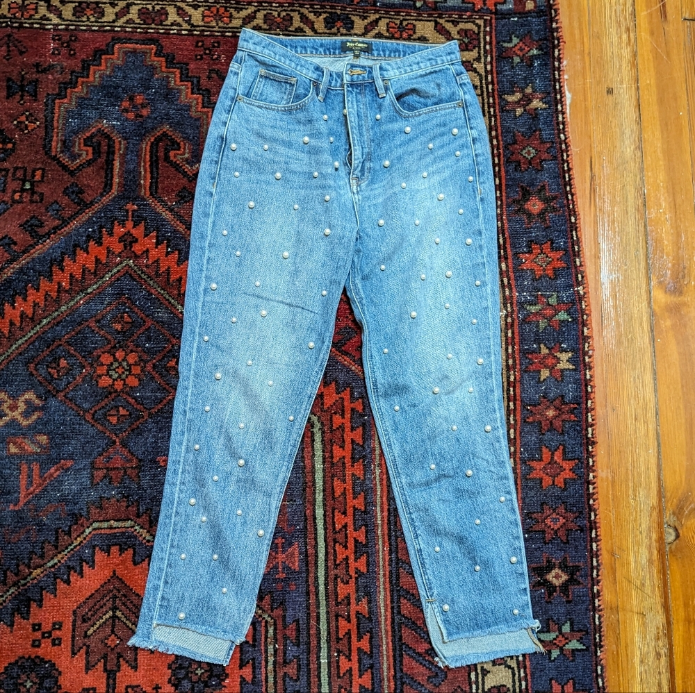 Juicy Couture ankle denim jeans with pearls - Picture 4 of 6